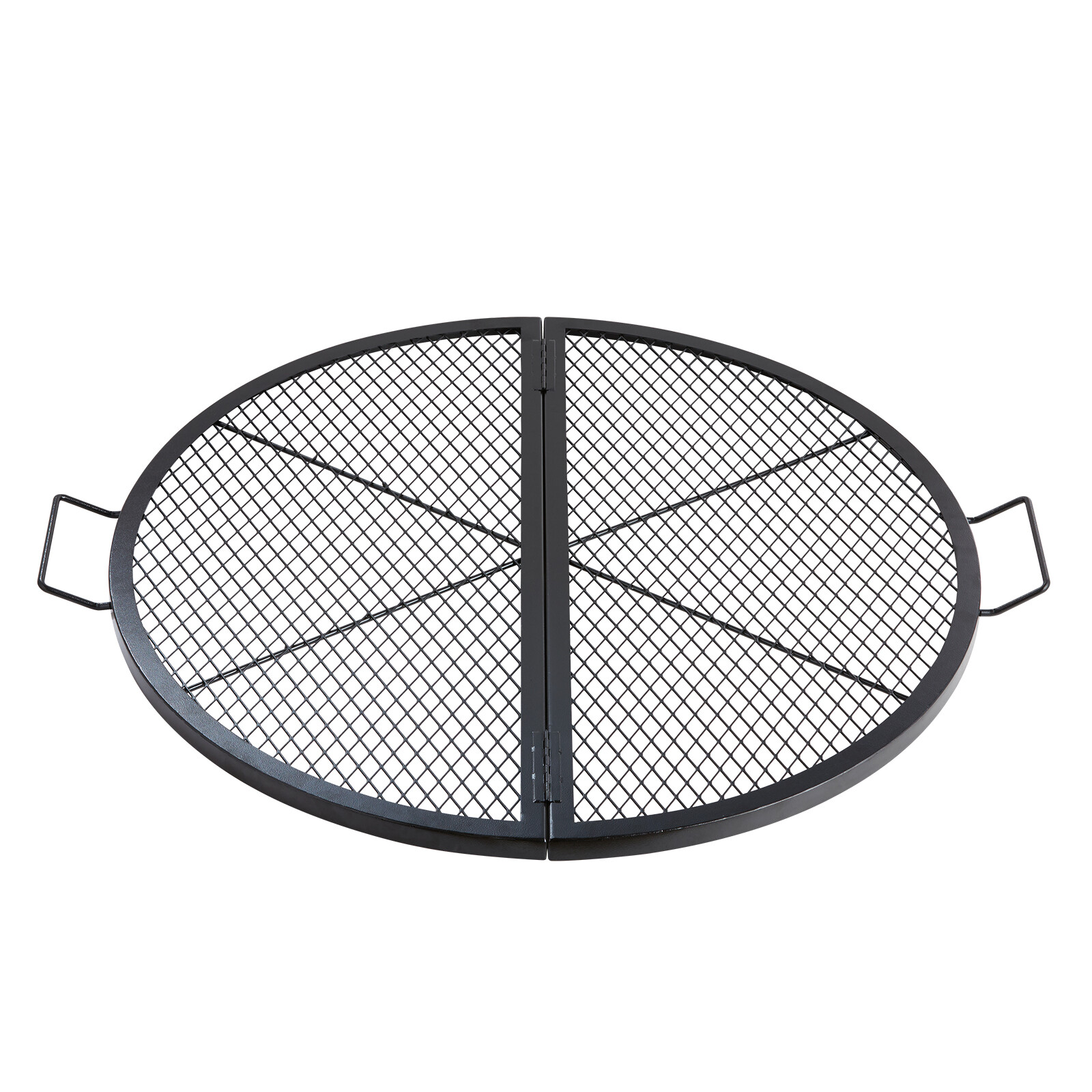 VEVOR 36" Foldable Round Cooking Fire Pit Grill Grate X-Marks Heavy-Duty Steel