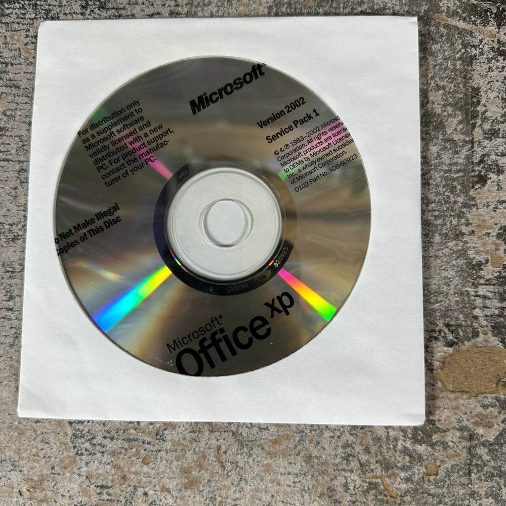 Microsoft Office XP Version 2002 Service Pack 1 -Sealed with  Product Key