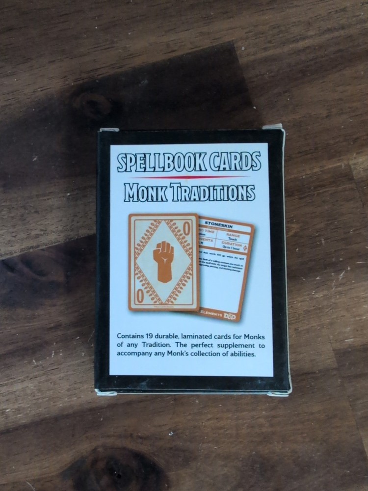 Dungeons & Dragons Spellbook Cards - Monk *Sealed*