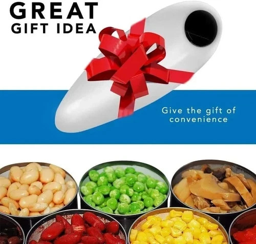 One Touch Electric Automatic Can Opener Smooth Edge Jar Bottle Kitchen Tool