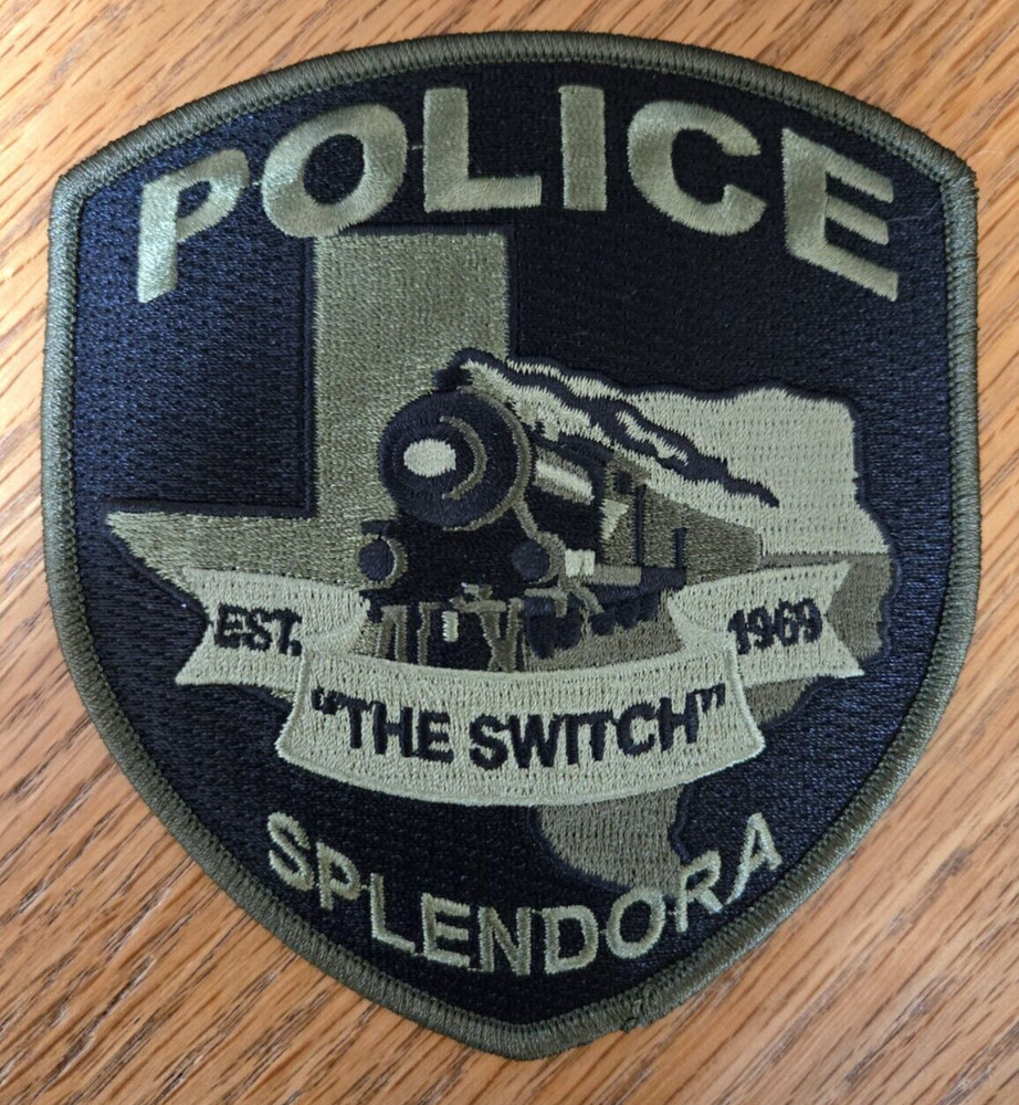 SPLENDORA TEXAS subdued green TRAIN POLICE PATCH