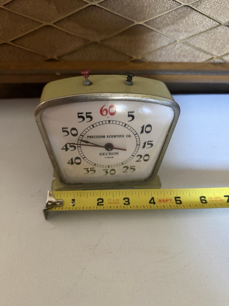 Vintage Precision Scientific Co. Secron Timer Inc. Analog Stopwatch Works!