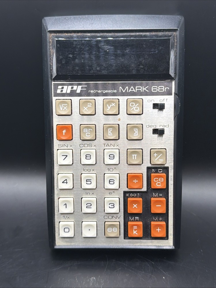 APF Mark 68r Calculator Rechargeable Untested Unable To Test