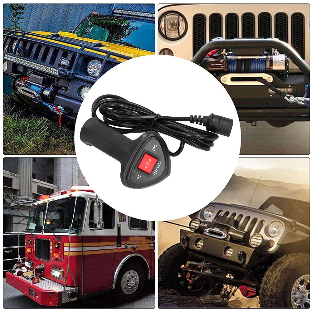 Universal Electric Winch Controller Remote Control With 9.2ft Cable For Car Off
