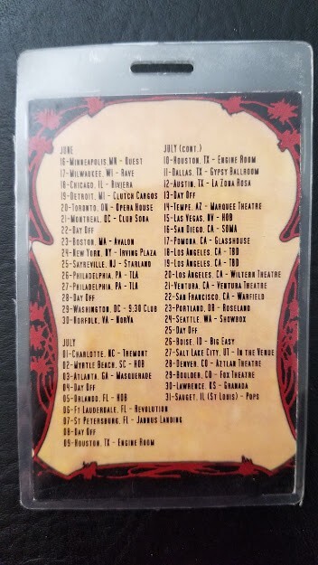 ALKALINE TRIO - ORIGINAL 2005 CRIMSON TOUR LAMINATE BACKSTAGE PASS