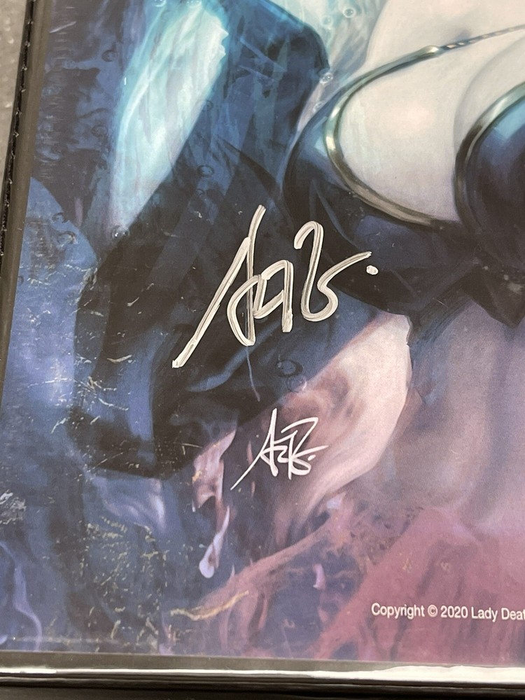 Lady Death hard box comic protector signed by Artgerm