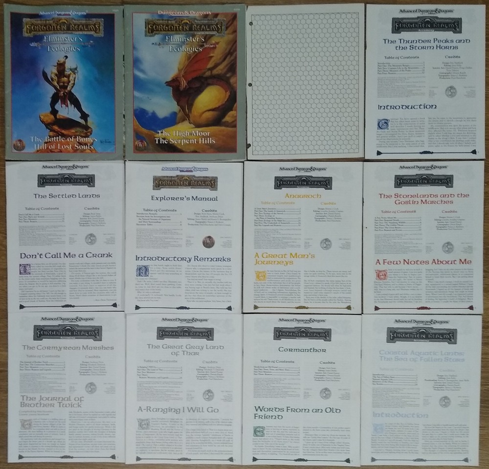 Forgotten Realms Dungeons & Dragons Elminster's Ecologies Box Set + Appendix 1&2