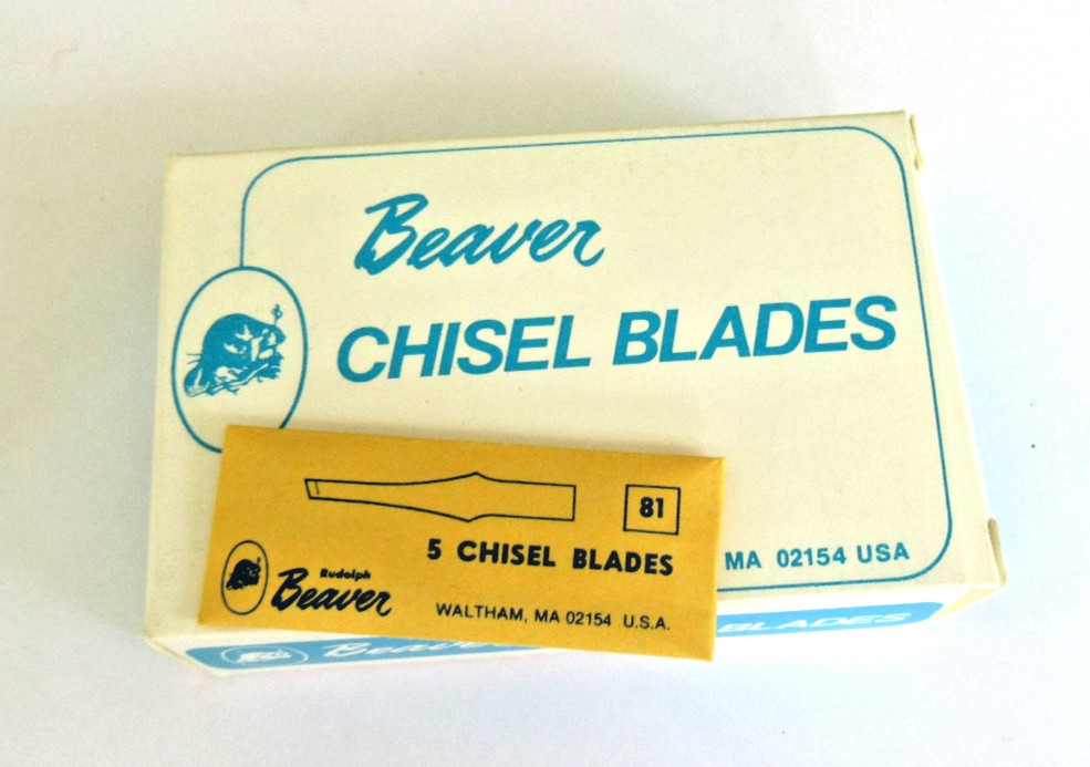 Vtg Box Beaver #81 Chisel Blades NOS