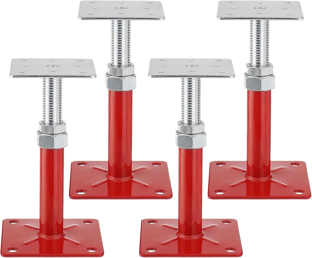 Versatile 5-8" Adjustable Screw Jacks for Leveling and Support - 4 Pack