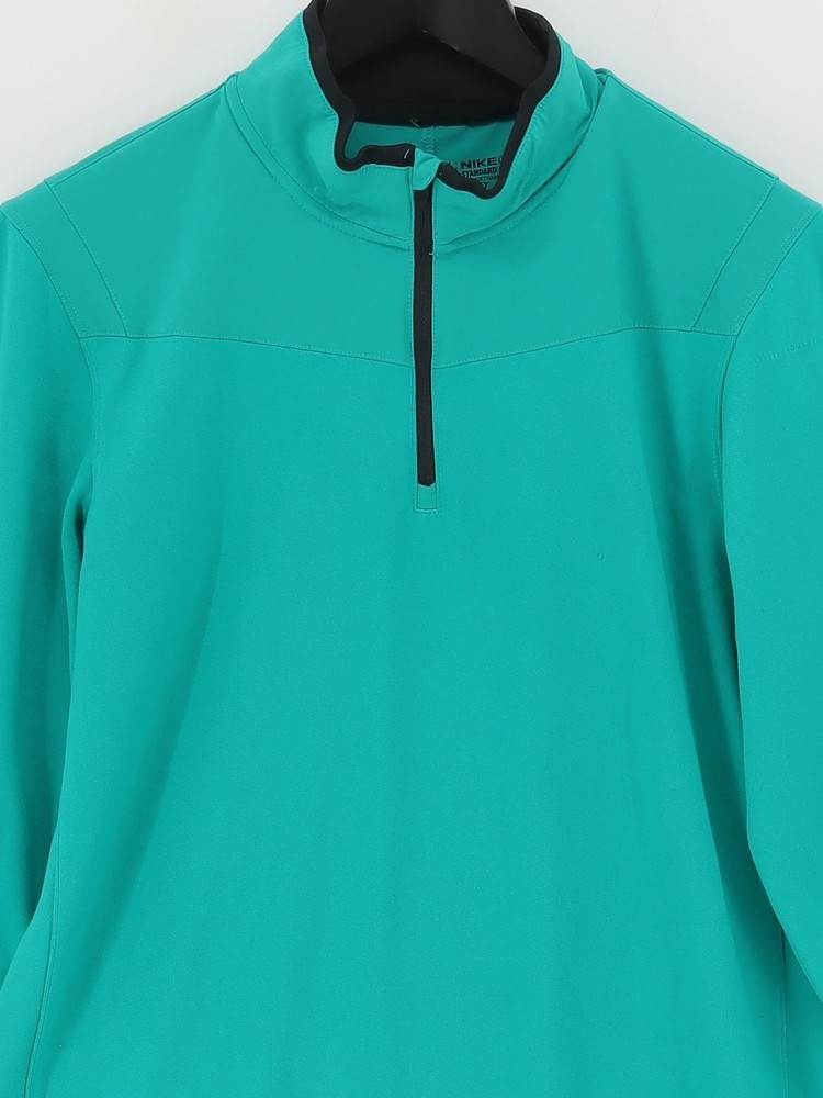 Nike Men's Loungewear S Green 100% Polyester High Neck Basic