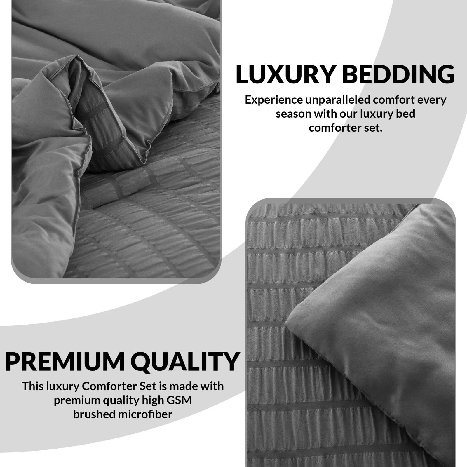 10 Piece Comforter Set Bed in a Bag All Season Reversible Bedding Comforter Sets