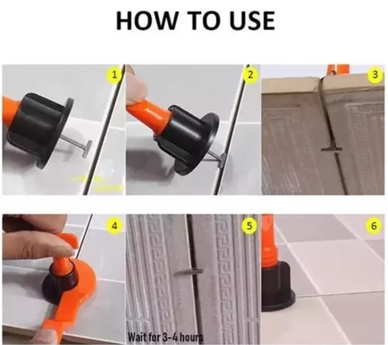 Reusable Anti-Lippage Tile Leveling System Positioning Kit wall and floor 1.5mm
