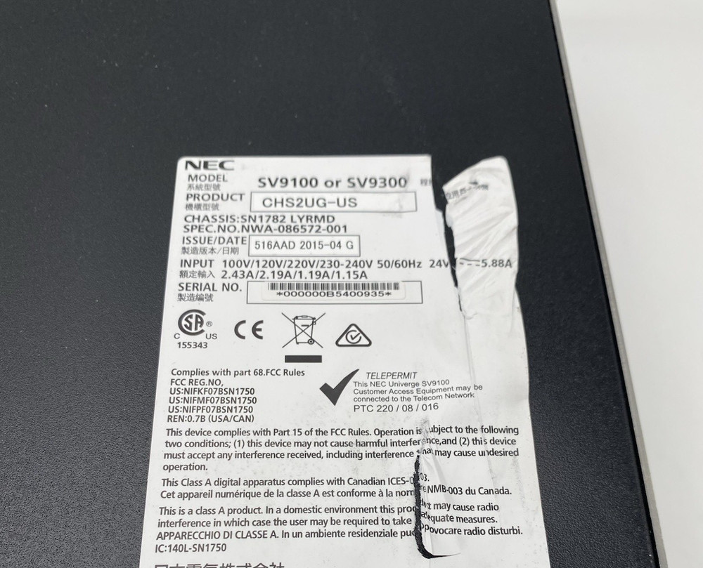 NEC CHS2UG-US Chassic w/ Modules