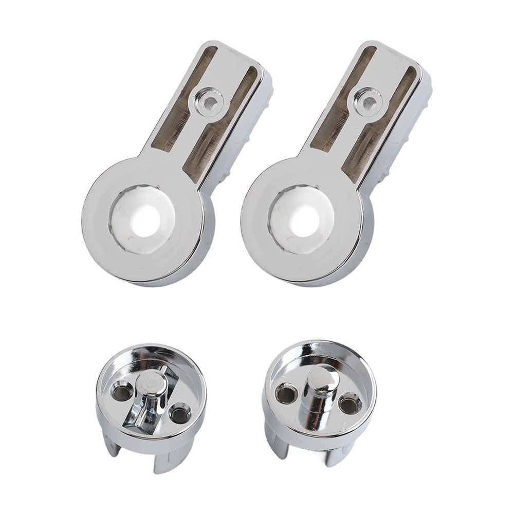 1 Set Bath Hinge Brackets Shower Screen Hinges ABS Chrome Plating Shower Holder