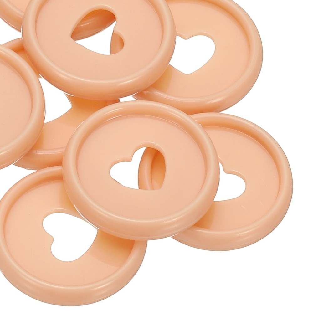 24mm Plastic Book Binding Discs, 22 Pack Expansion Discs Heart, Light Pink