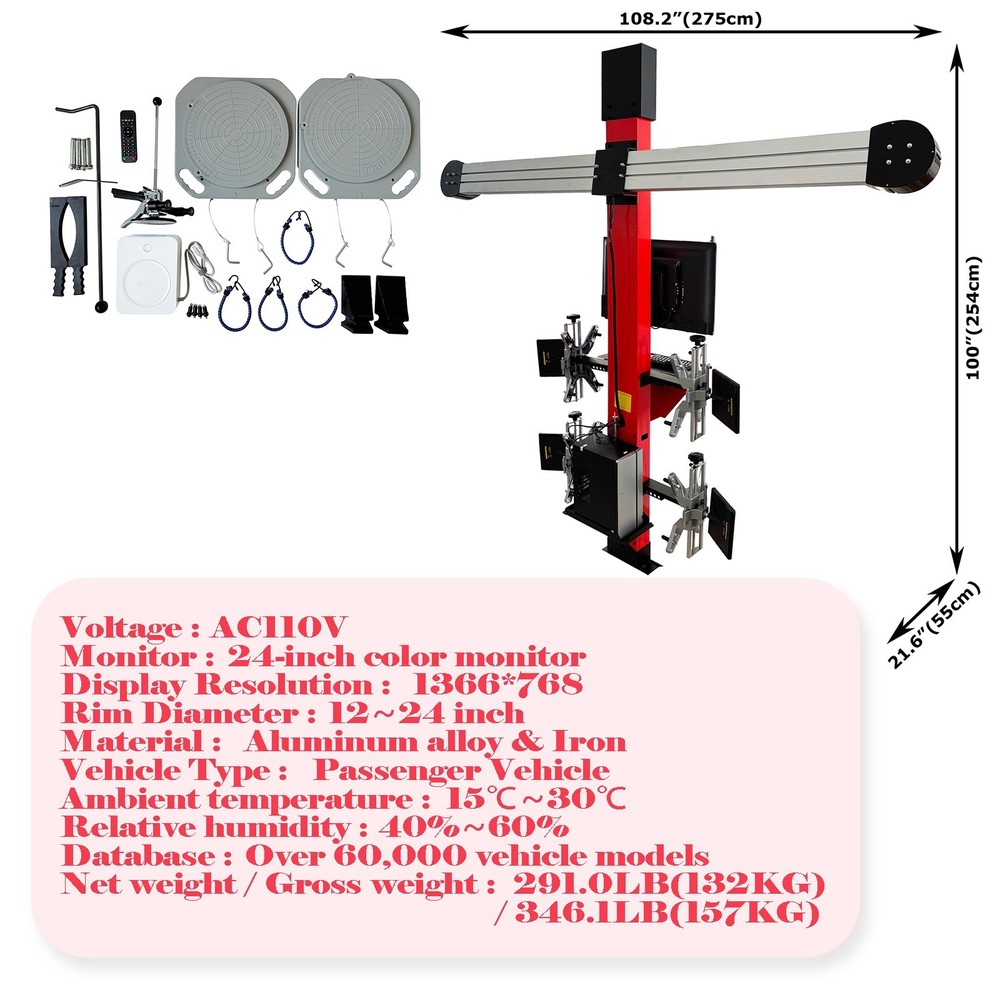 110V 3D Four Wheel Alignment Machine Wheel Aligner Tire Wheel Aligning Machine