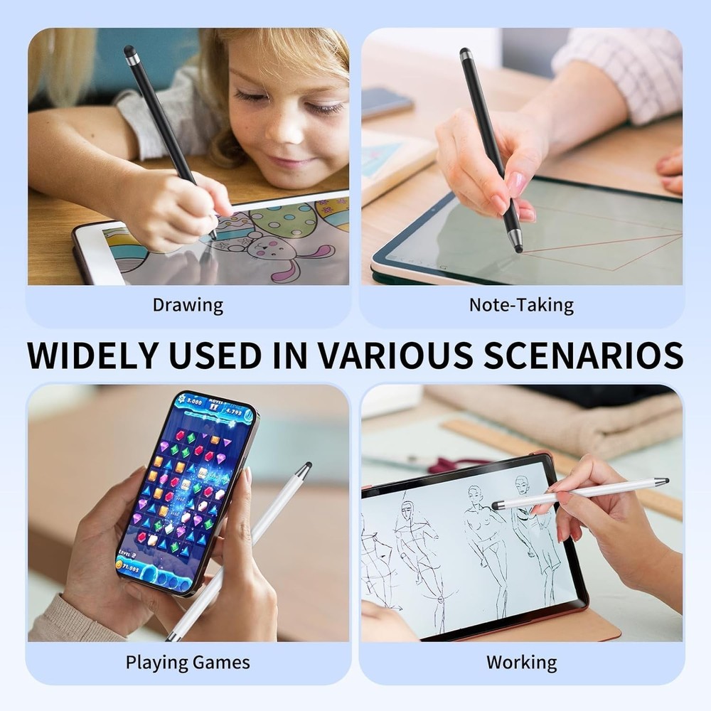 10Pcs Touchscreen Stylus Pens – Instant Use with Scratch Protection Features