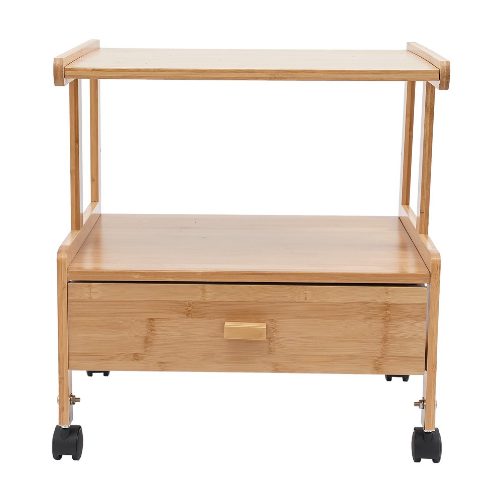 2Tier Printer Cart Printer Stand Storage Rack for Office Home w/ Wheels & Drawer