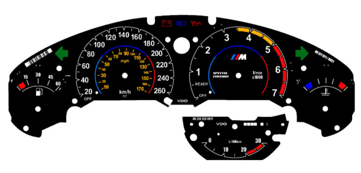 BMW e36 Instrument Cluster Face