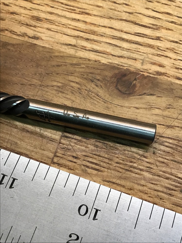 1/4 “ 4F HSS Single End Mill Left Hand ,Standard Tool Co.