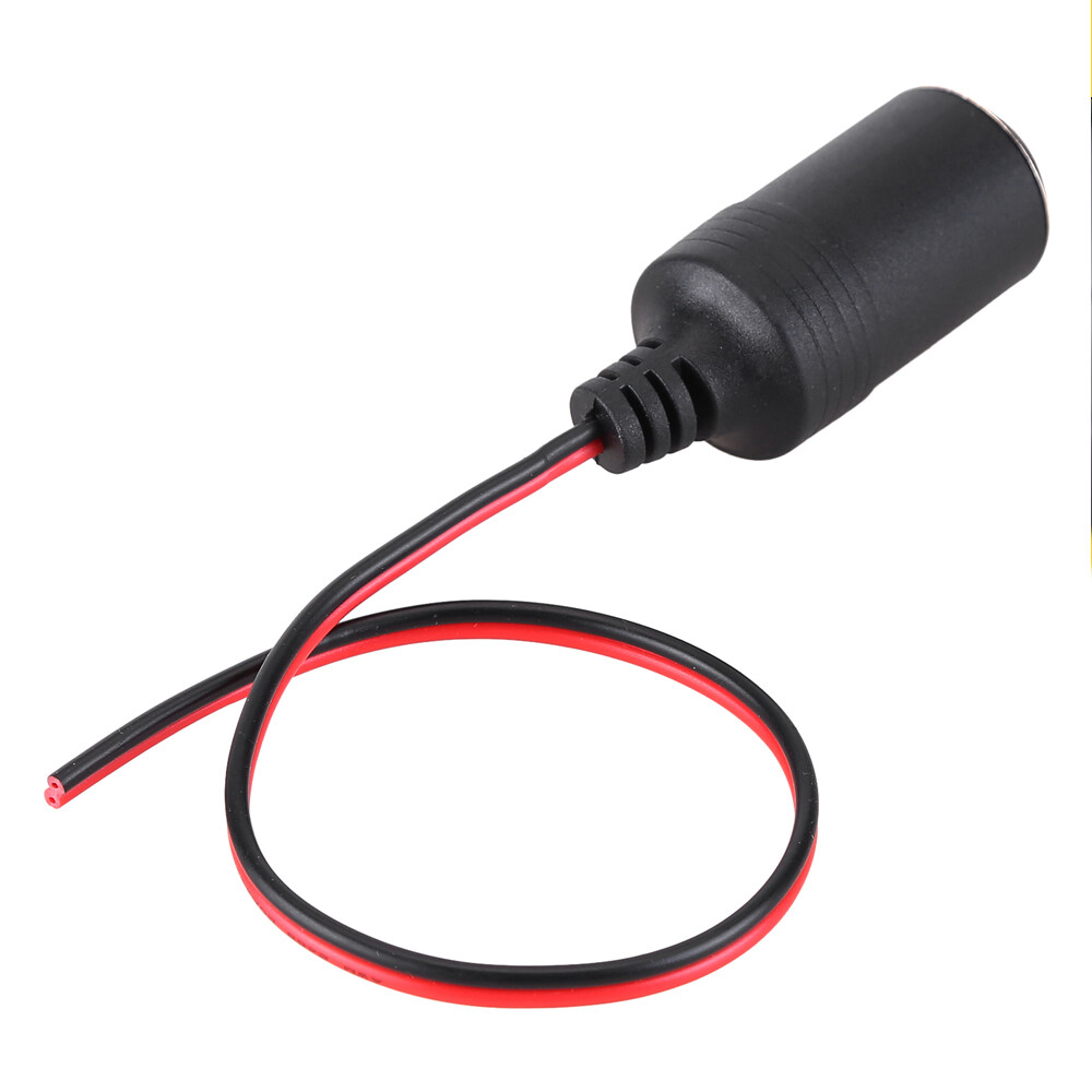 Car Cigarette Lighter Charger Cable Female Socket Plug Connector Adapter 12V/24V