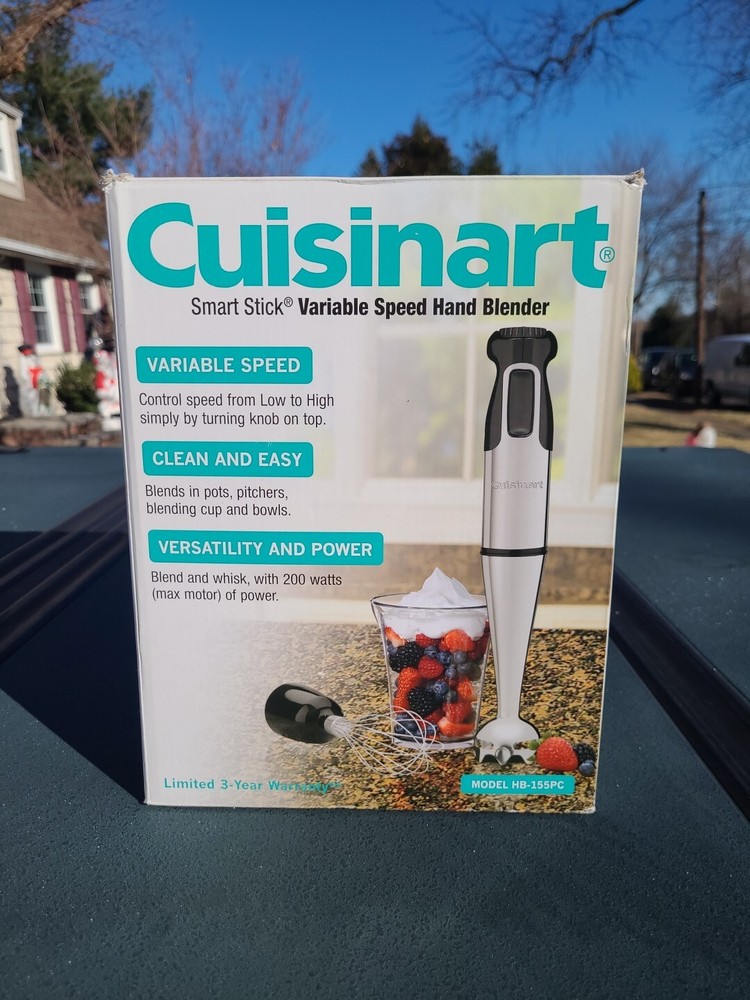 Cuisinart Smart Stick Variable Speed Hand Blender HB-155PC New Open Box