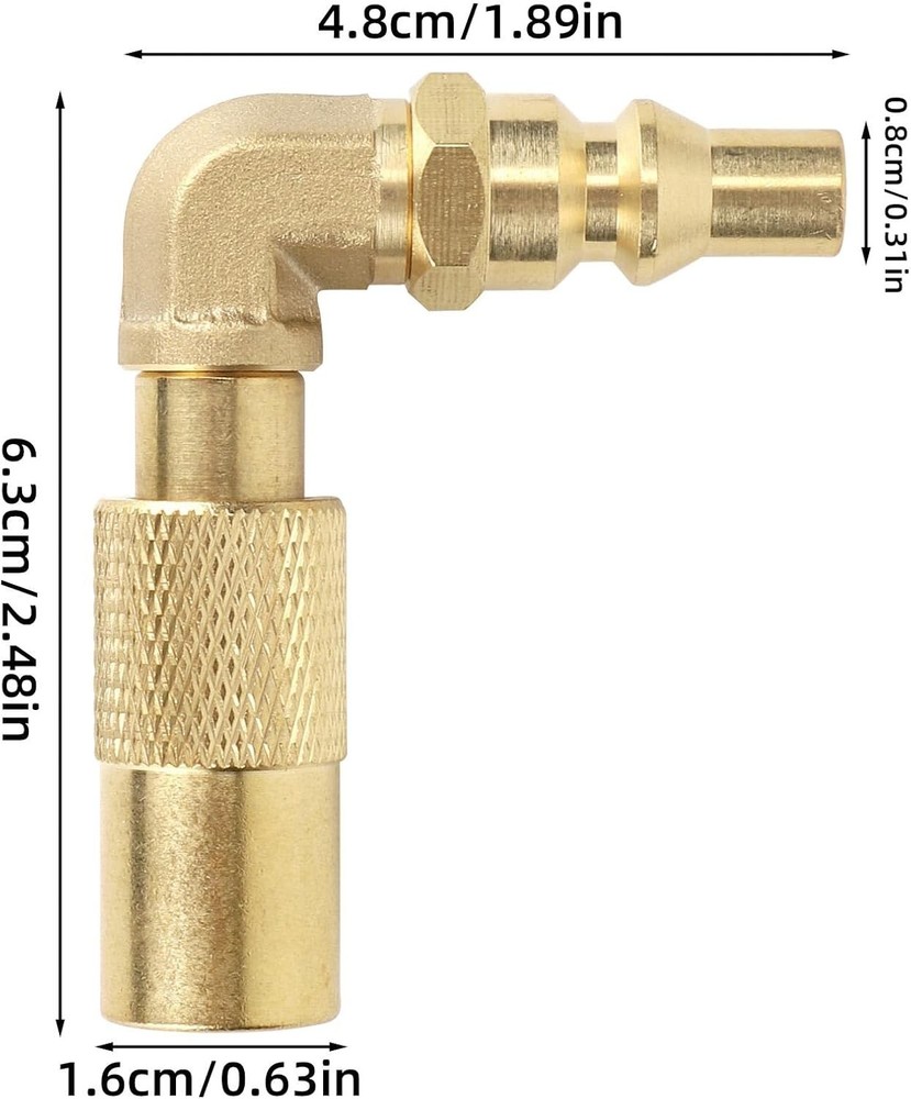 1/4" RV Propane Quick Link Adapter 🔗 Elbow Fitting for Camping Grills
