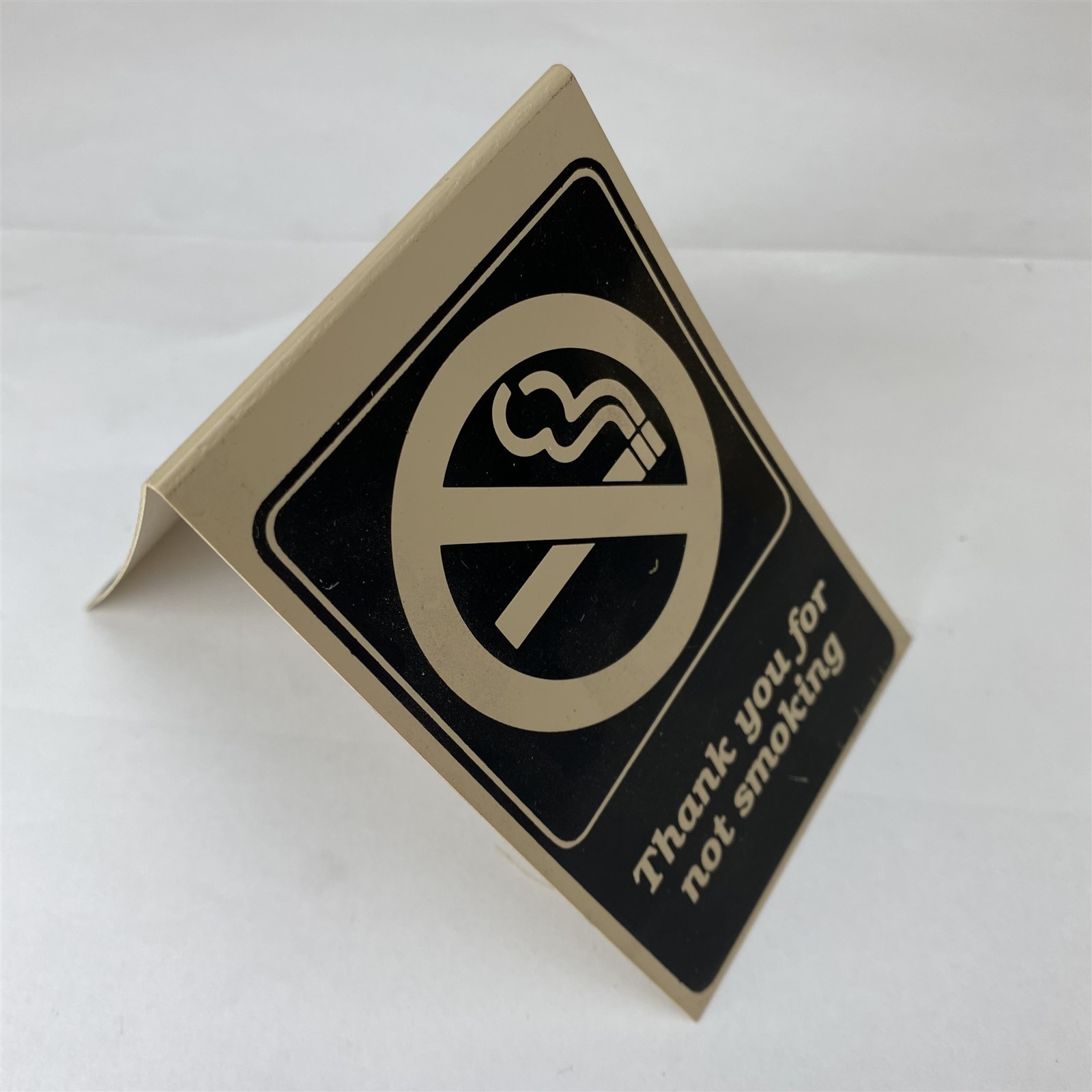 Lot of 6 THANKS FOR NOT SMOKING Table Tent Signs Double Sided Restaurant Vintage