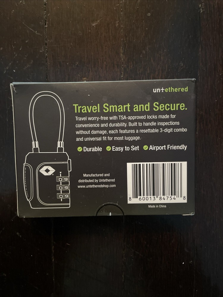 Resettable 3-Digit Combination TSA Approved Travel Padlocks