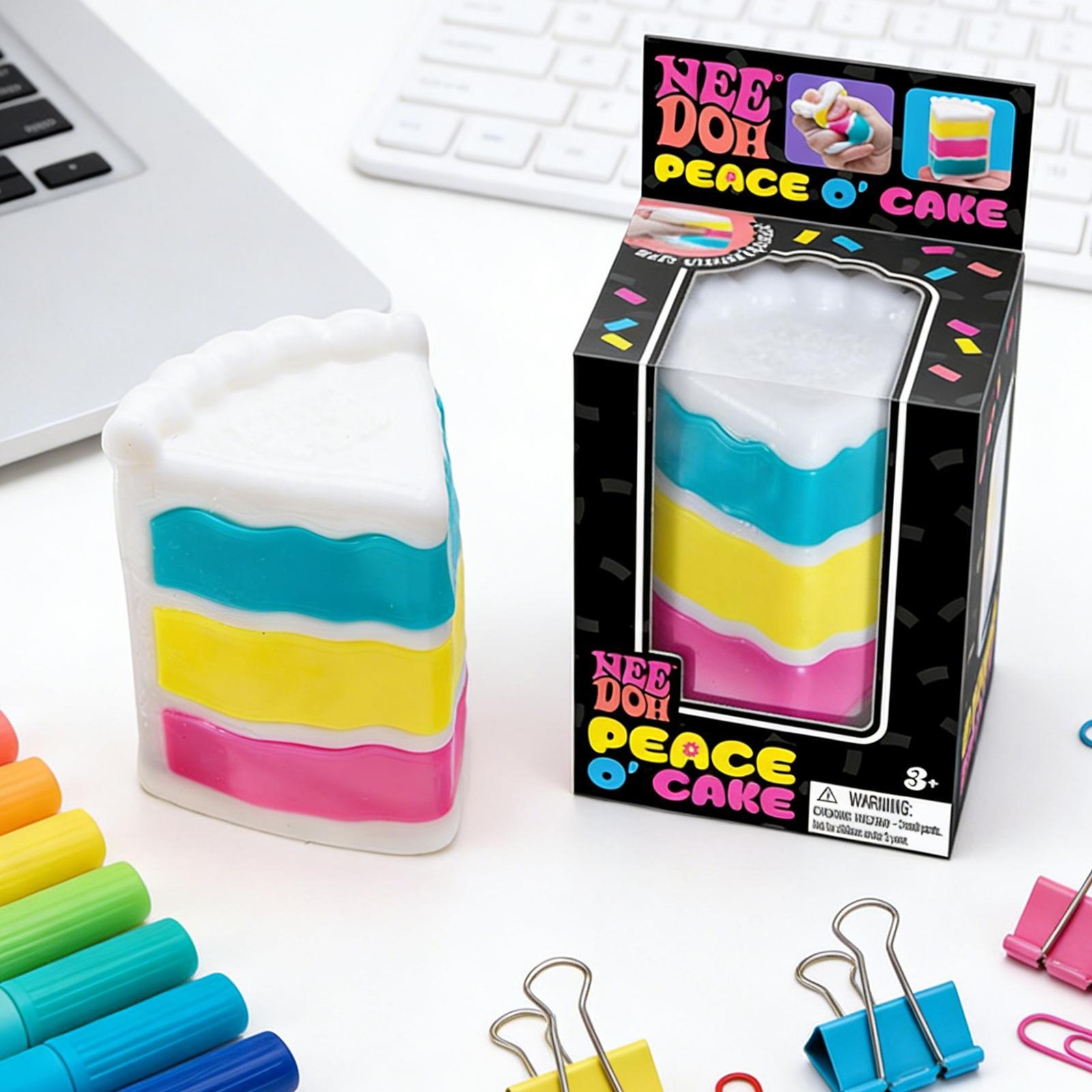 Nee Doh Peace O' Cake Sensory Squeeze Toy Stress Relief Fidget Toy 🎂