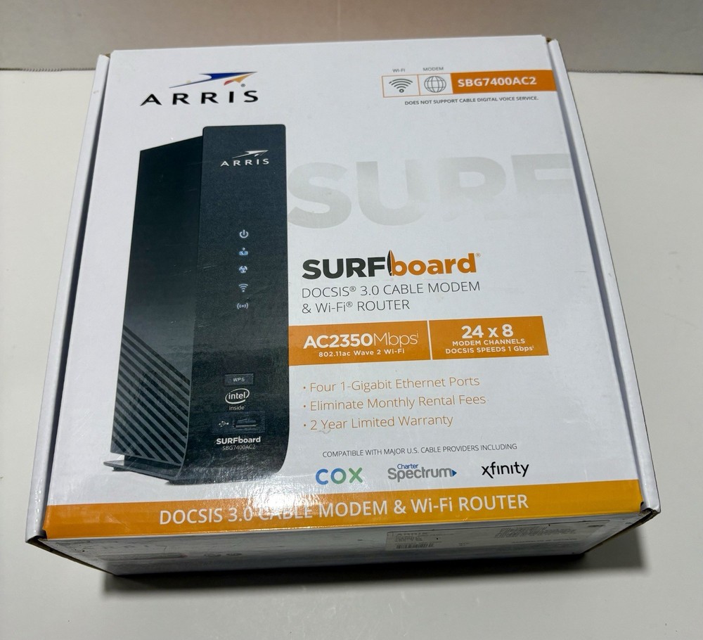 Arris Surfboard Ac2350 Cable Modem WiFi Router Open Box