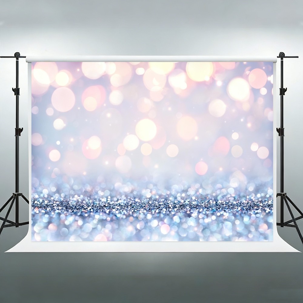 Sequin Glitter Backdrop (6x4ft) Silver Sparkle Background for Wedding