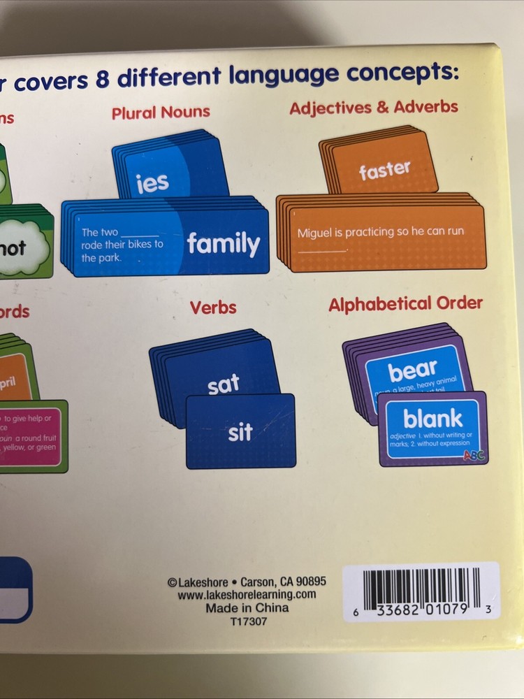 Lakeshore Language Skills Match & Sort Language Quickies Grades 2-3 #PP577 NEW