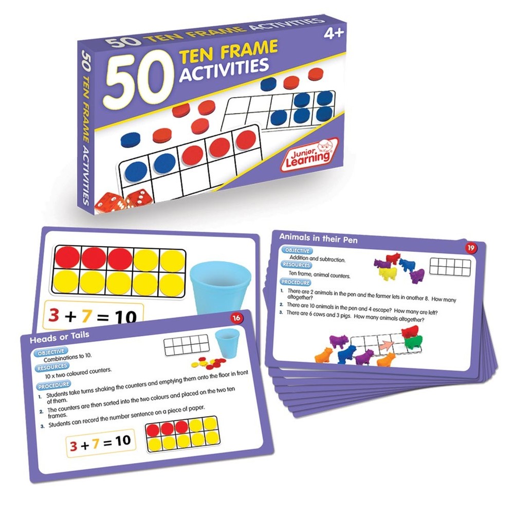 50 Ten Frame Activities by Junior Learning