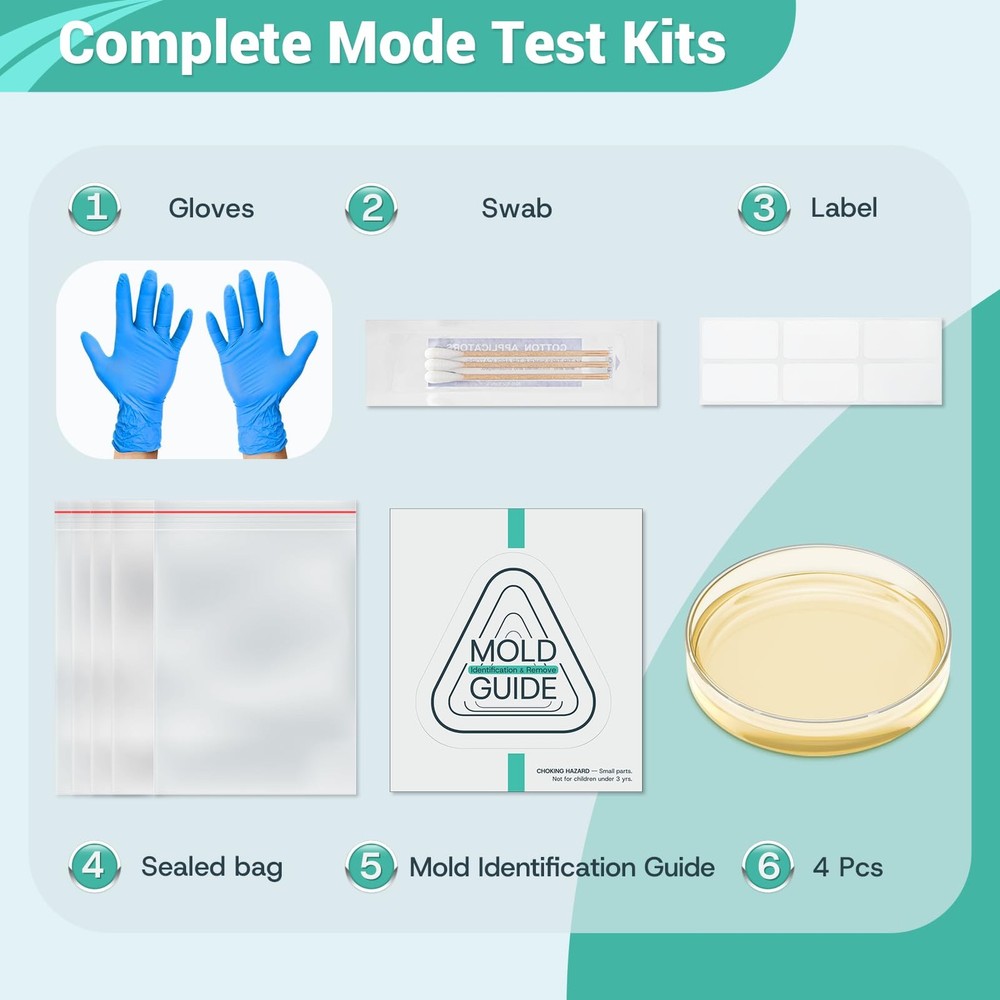 Mold Test Kit for Home Detection 4 Simple DIY Science Kits for Fastly Testing...