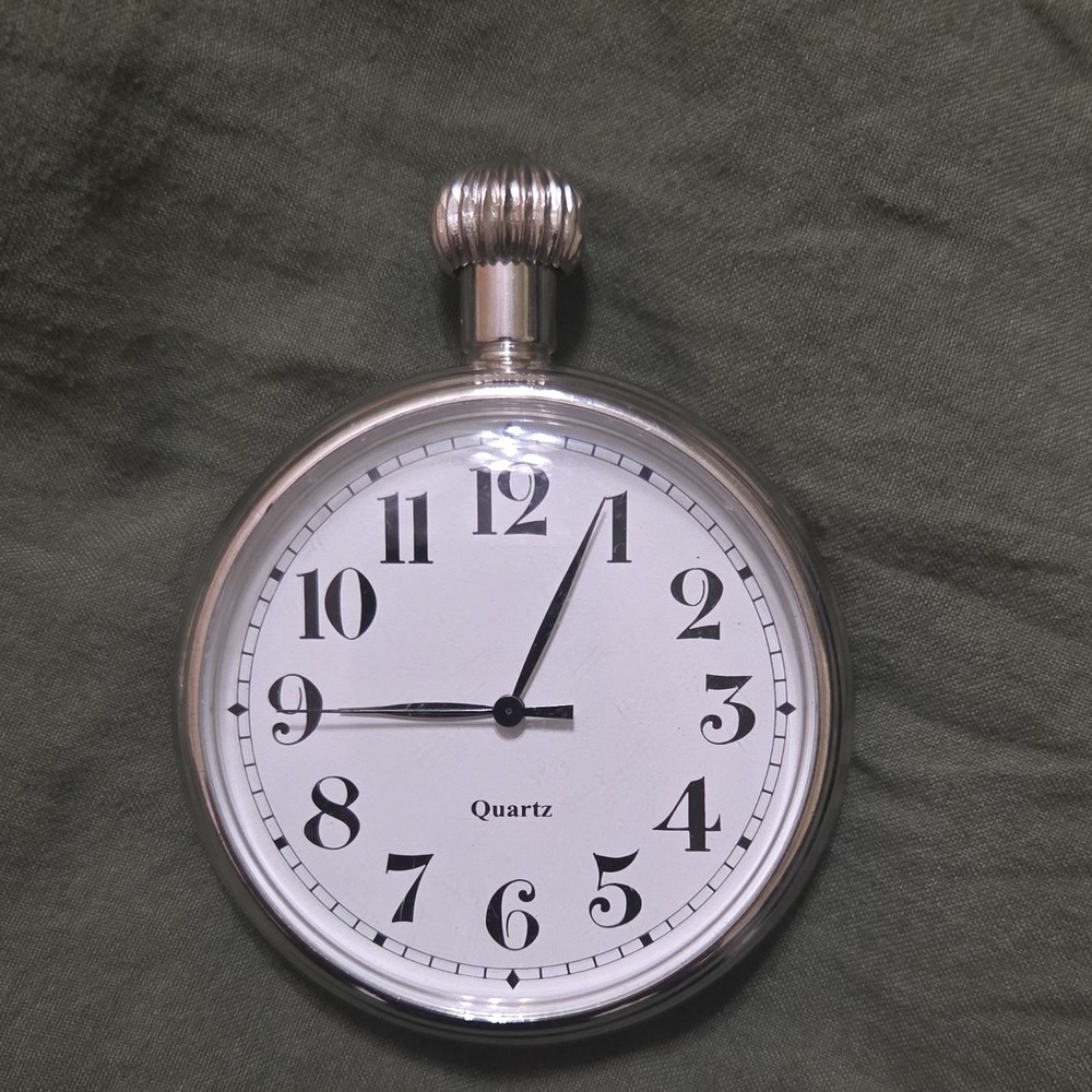 Silver Round Pocket Watch