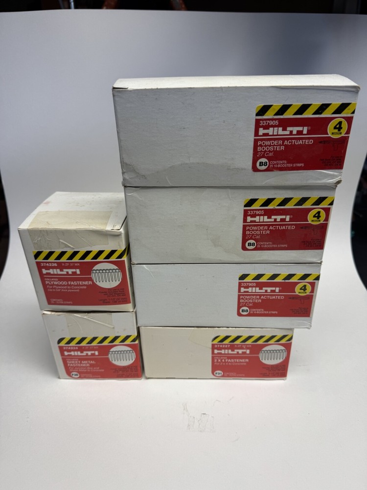 Hilti powder actuated boosters and fasteners
