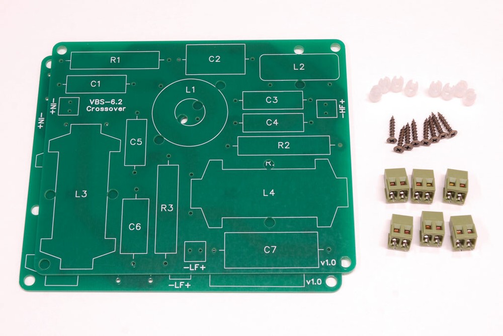 Crossover PCB for the VBS-6.2 DIY speaker design - PCB Board Kit
