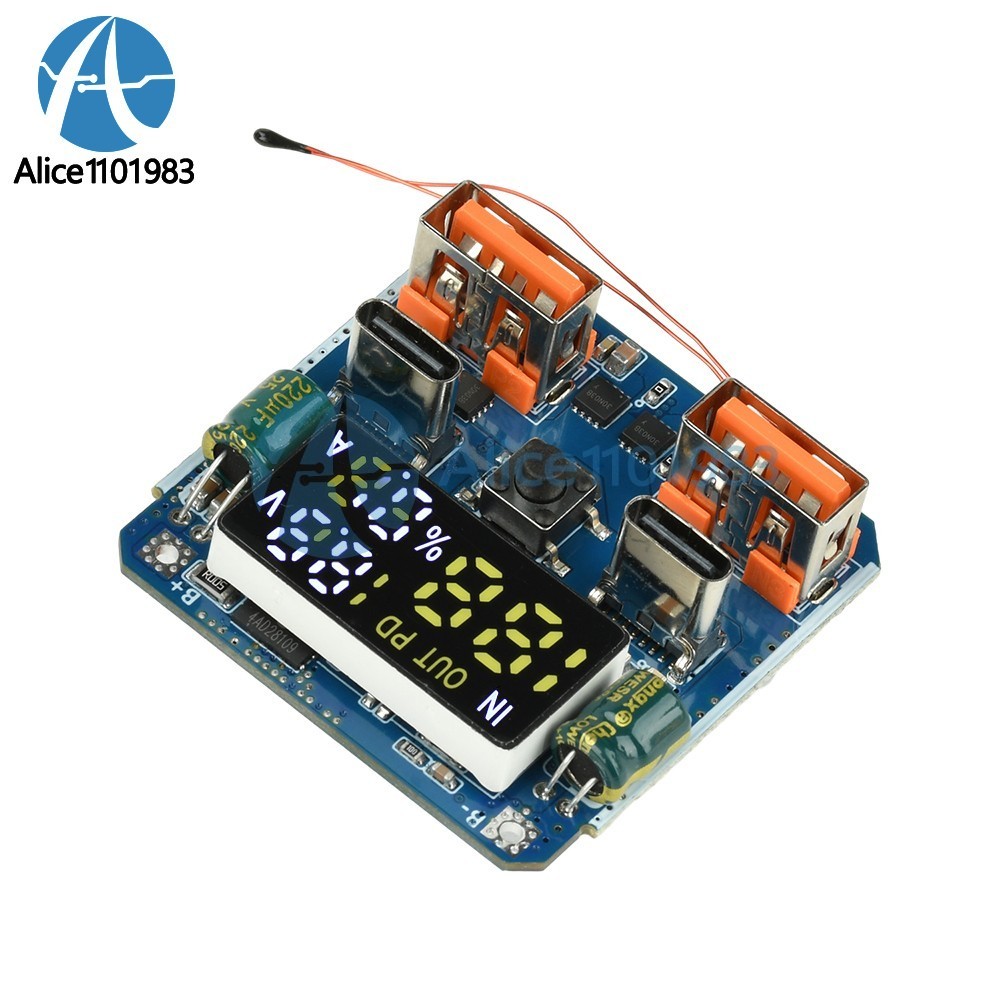 4S PD 100W Bidirectional Fast Charging Module Buck-Boost 20V 5A with Display