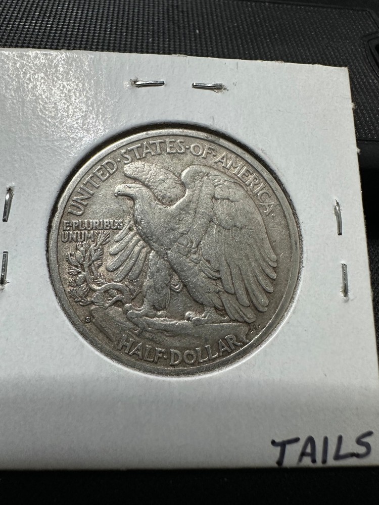 1933 s walking liberty half dollar XF~~AU