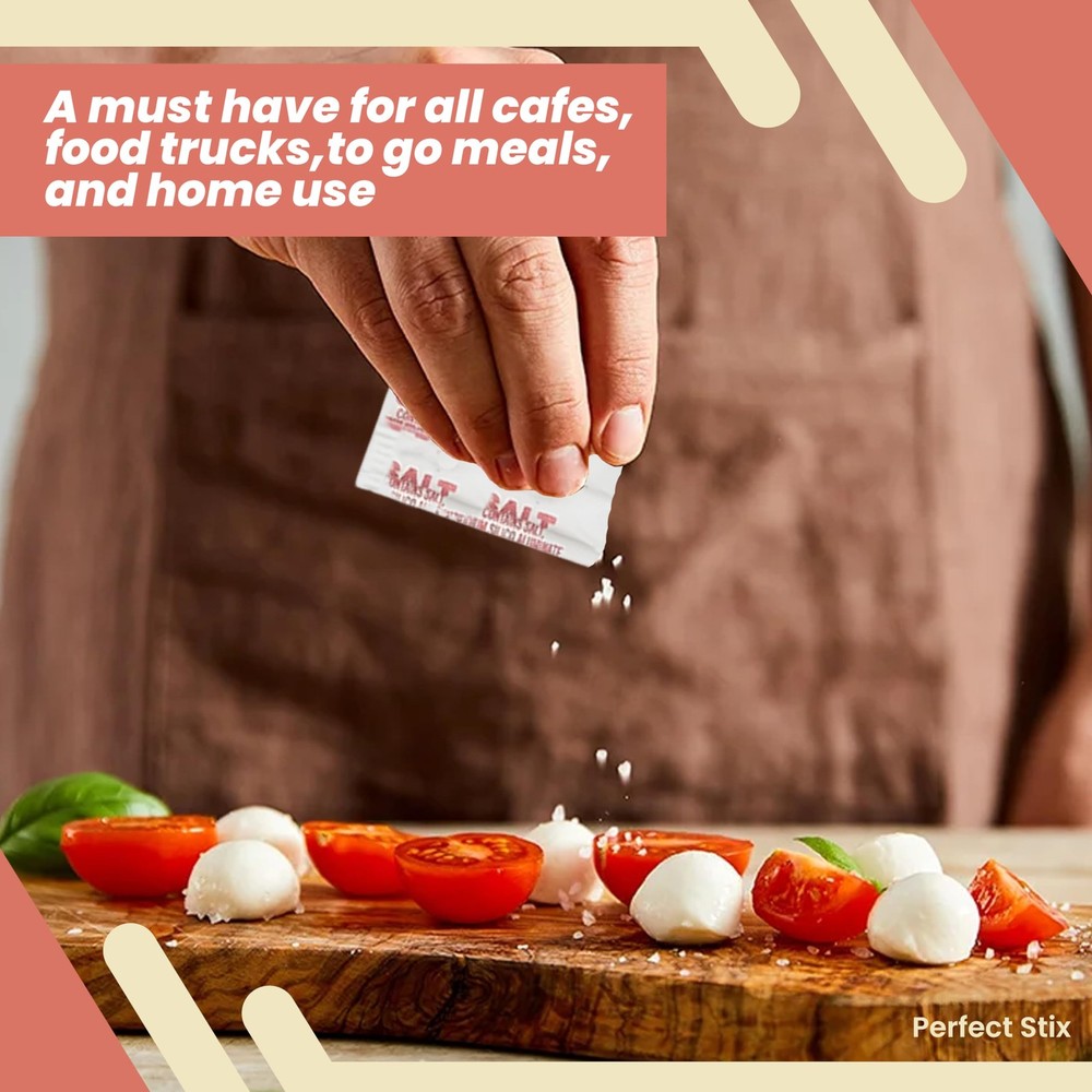 Perfect Stix Iodized Salt Packets .6 Grams 1000 Packets Packaging may vary.