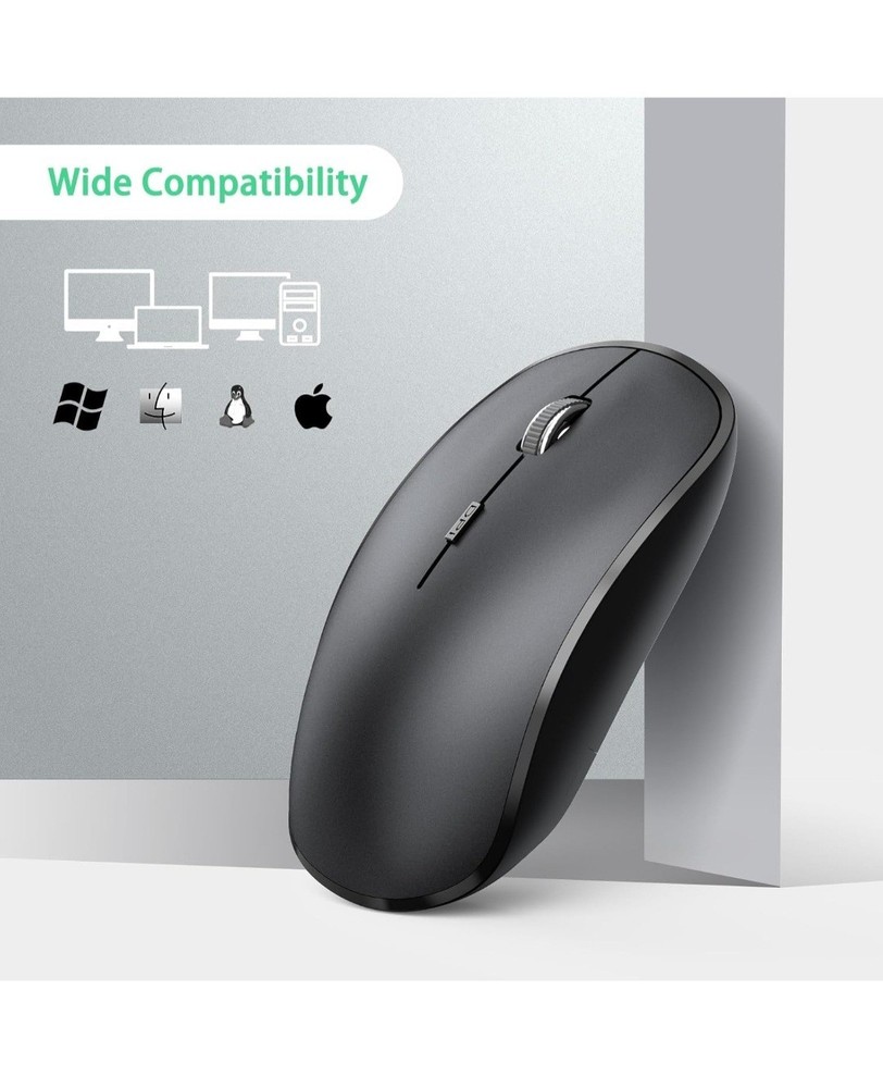 Wireless Mouse, 2.4G Portable Slim Silent Computer Mouse Wireless with USB Nano