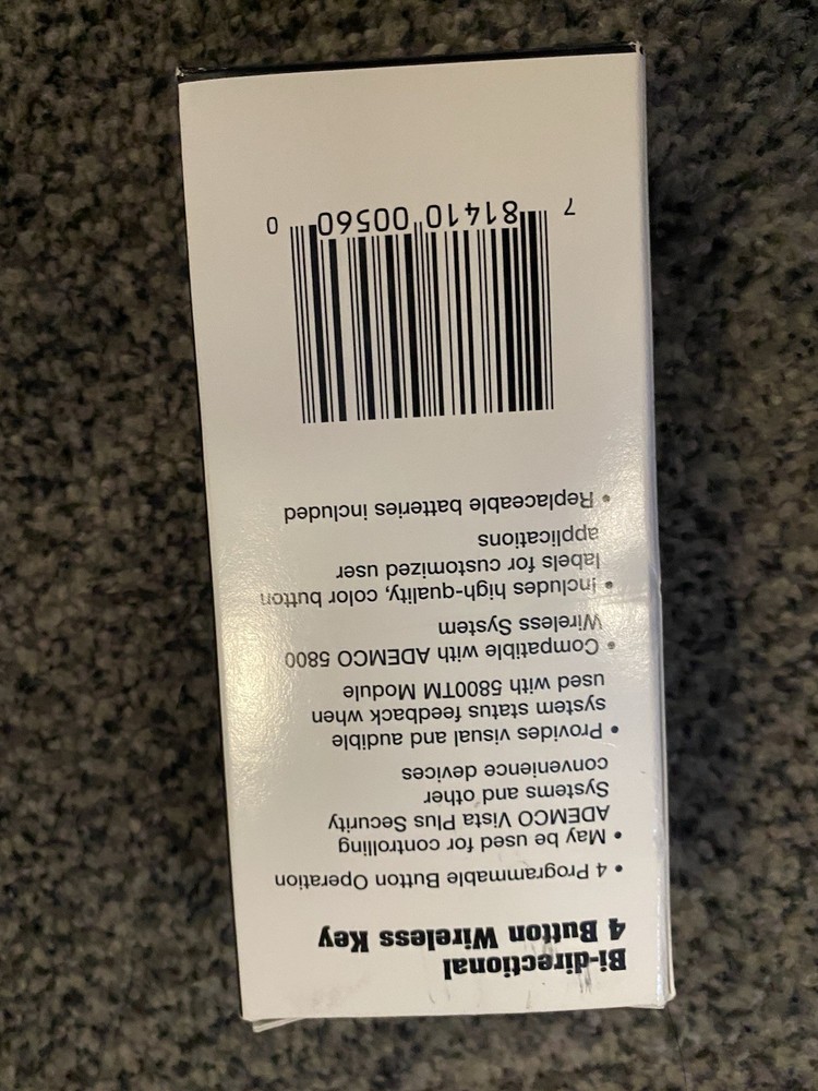 5804BD BI-DIRECTIONAL 4 BUTTON WIRELESS KEY ..open box