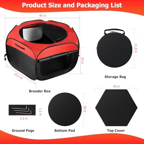 2025 Upgraded Large Brooder Box for Chick Starter Kit, Chicken Brooder Box