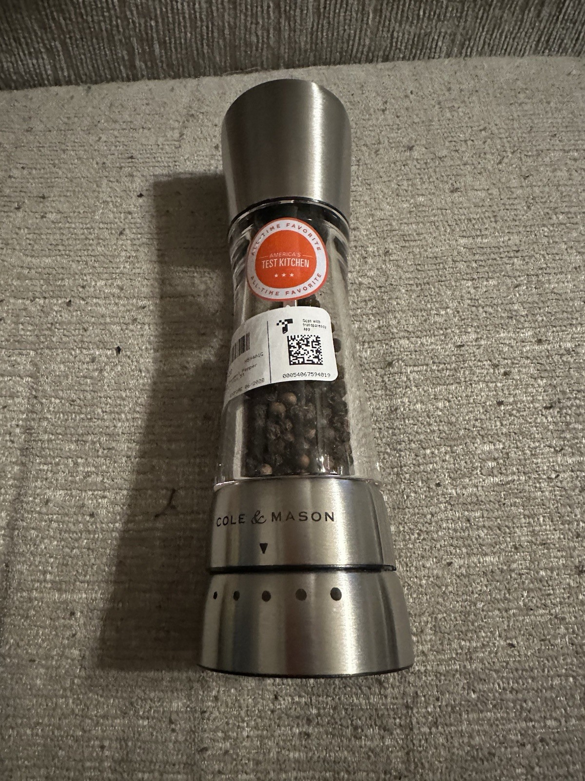 Cole & Mason Derwent Stainless Steel Pepper Mill Refillable Pepper Grinder
