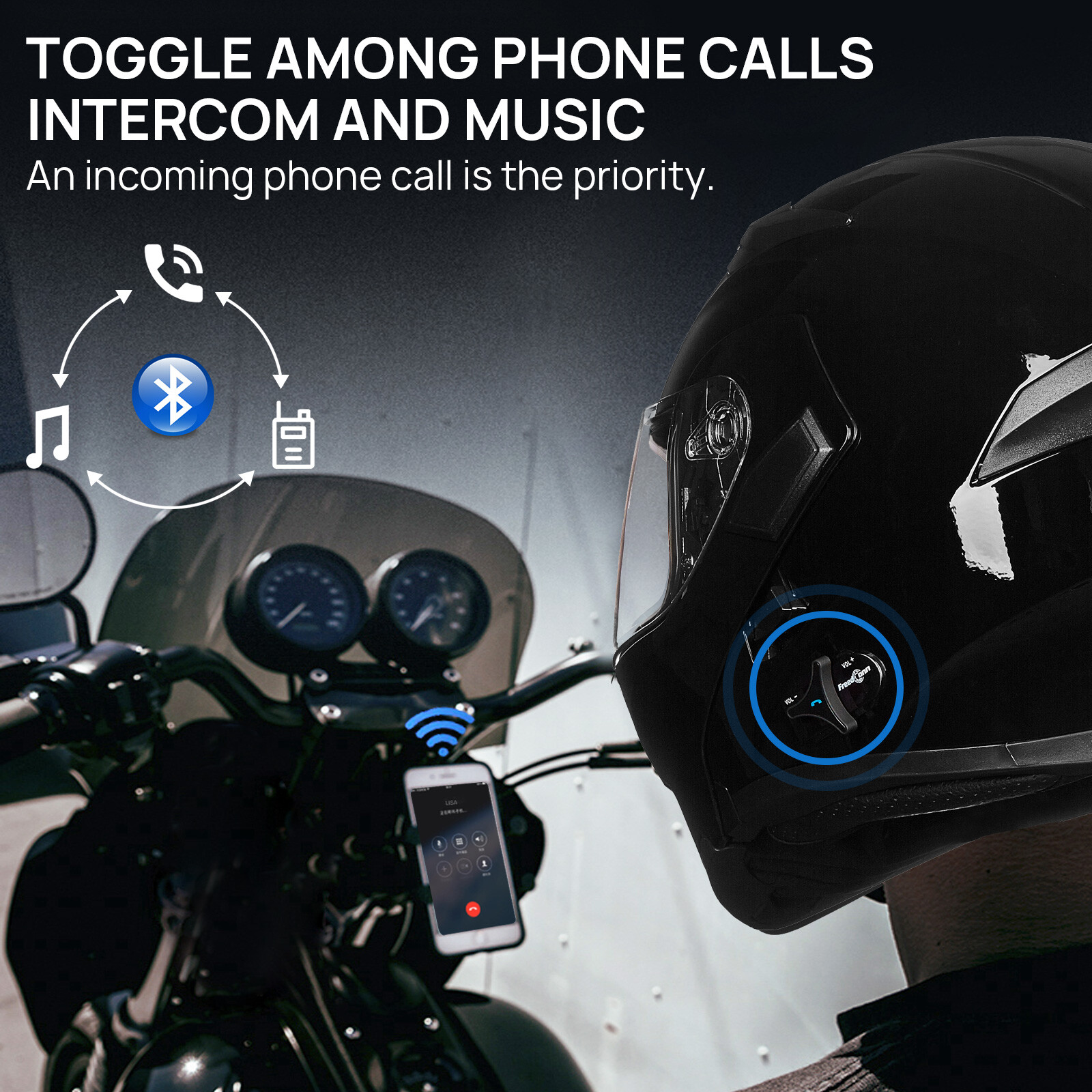 ILM USED Bluetooth Full Face Modular Motorcycle Helmet Dual Visor Intercom DOT