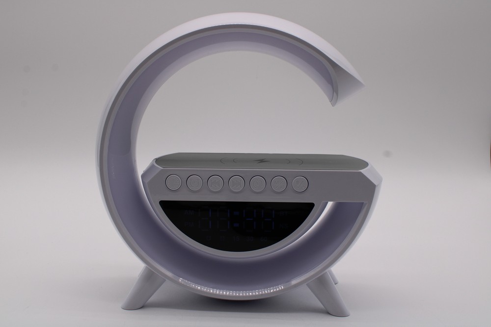 Jaspertronics™ Wireless LED Lighting-Charging Dock-Alarm Clock with Bluetooth