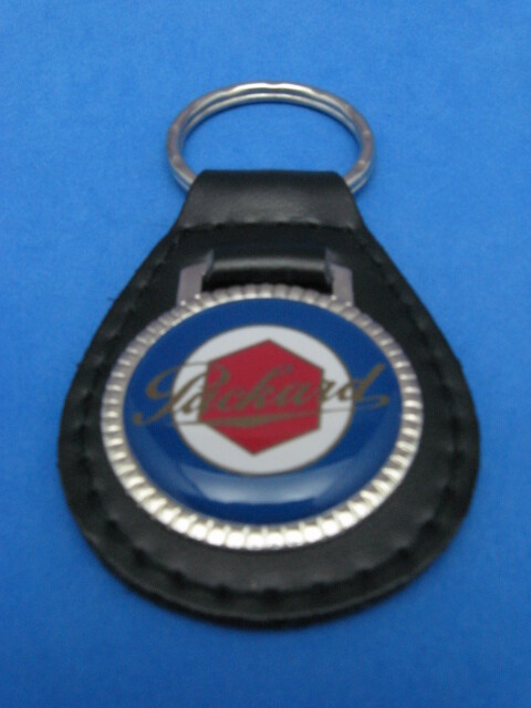 PACKARD BLACK LEATHER KEYRING KEYFOB #277