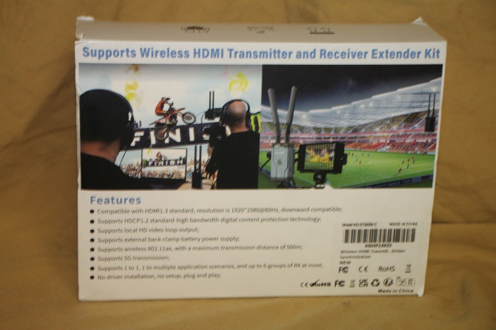 DT263W-C Wireless HDMI Transmitter and Receiver Extender Kit 1640Ft 1080p