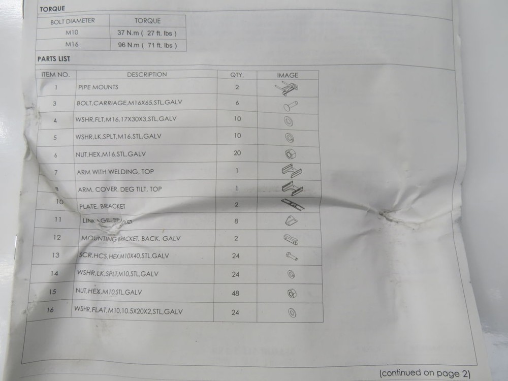 COMMSCOPE BSAMNT-SBS-2-2 MOUNTING KIT T267384
